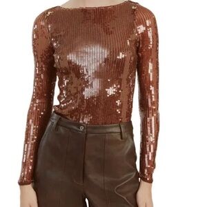 NWT Bardot Brenna Open Back Bodysuit size 6 / Medium